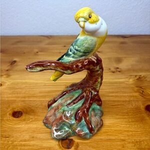 Wade England 7.1/2 inch Ceramic Budgerigar Budgie Bird Statue Vintage Rare
